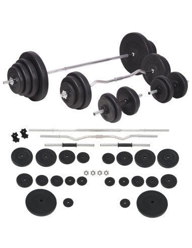 Panca Reclinabile con Rack Bilanciere e Set Manubri 120 kg