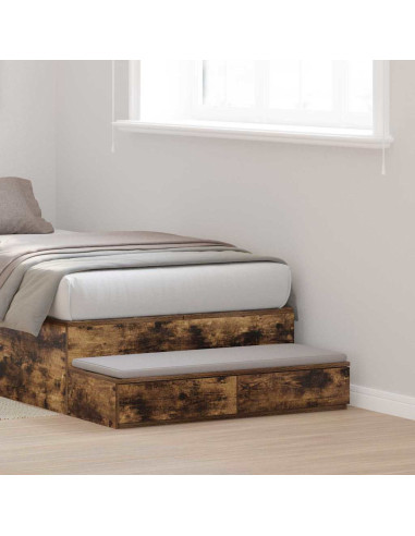 Cassetti per letto con cassetto Rovere fumé 90 x 36,5 x 16,5 cm