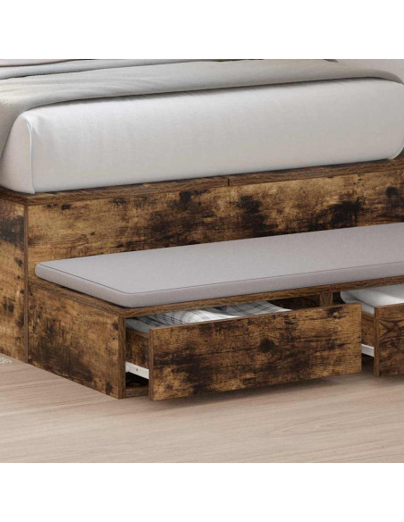 Cassetti per letto con cassetto Rovere fumé 90 x 36,5 x 16,5 cm