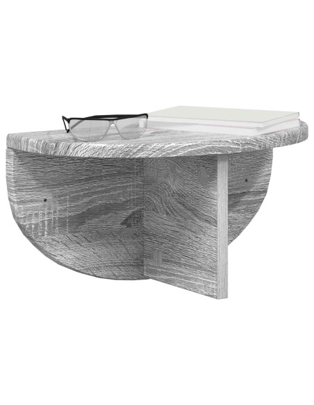 Scaffale da parete 2 pcs Grigio Sonoma 38 x 19 x 19 cm
