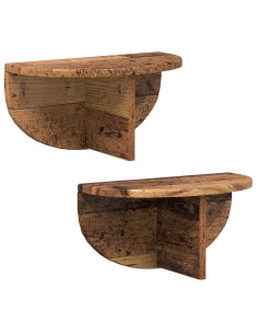 Scaffale da parete 2 pcs Legno vecchio 38 x 19 x 19 cm 2