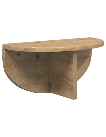 Scaffale da parete 2 pcs Rovere artigianale 38 x 19 x 19 cm