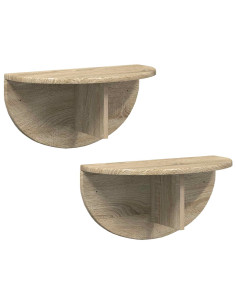 Scaffale da parete 2 pcs Rovere Sonoma 48 x 24 x 24 cm 2