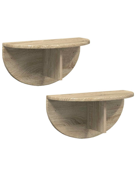 Scaffale da parete 2 pcs Rovere Sonoma 48 x 24 x 24 cm