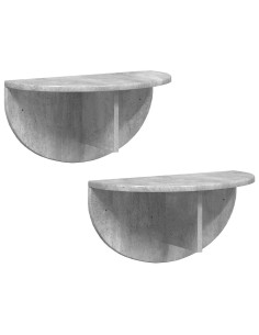 Scaffale da parete 2 pcs Grigio cemento 48 x 24 x 24 cm 2