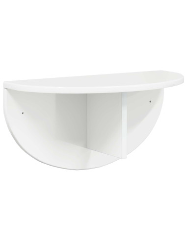 Scaffale da parete Bianco Lucido 48 x 24 x 24 cm