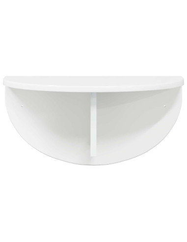 Scaffale da parete Bianco Lucido 48 x 24 x 24 cm