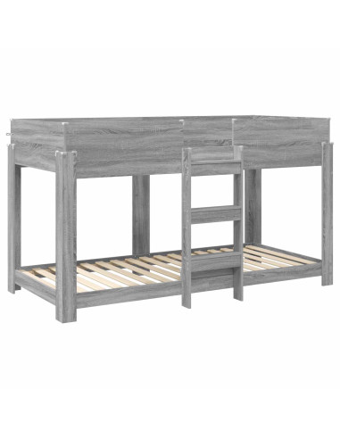 Letto a Castello per Bambini Grigio Sonoma 100 x 200 cm