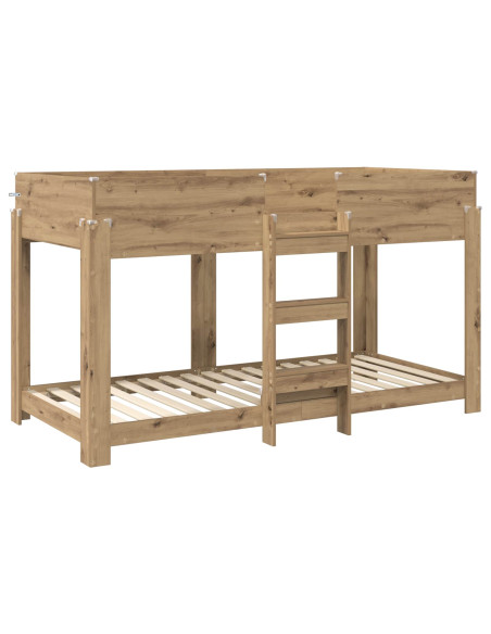 Letto a Castello per Bambini Rovere artigianale 100 x 200 cm