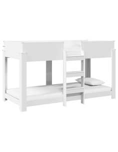 Letto a Castello per Bambini con materasso Bianco 100 x 200 cm 2