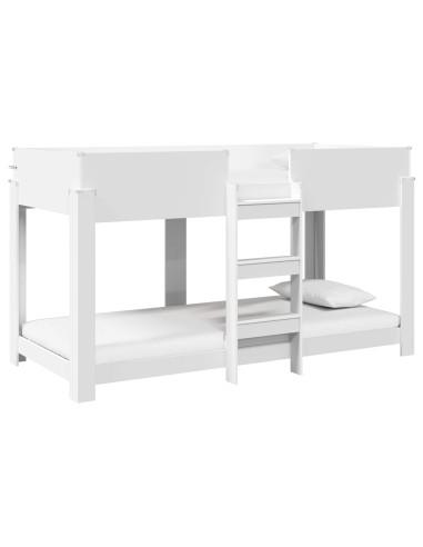 Letto a Castello per Bambini con materasso Bianco 100 x 200 cm