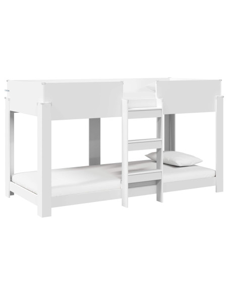 Letto a Castello per Bambini con materasso Bianco 100 x 200 cm