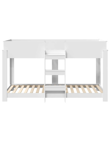 Letto a Castello per Bambini con materasso Bianco 100 x 200 cm