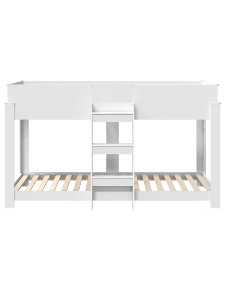 Letto a Castello per Bambini con materasso Bianco 100 x 200 cm