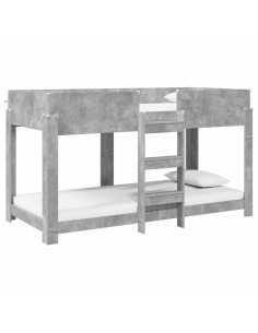 Letto a Castello per Bambini Grigio cemento 100 x 200 cm 2