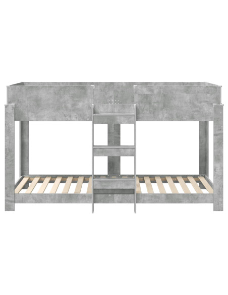 Letto a Castello per Bambini Grigio cemento 100 x 200 cm