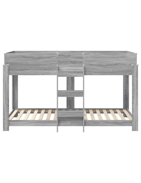 Letto a Castello per Bambini Grigio Sonoma 100 x 200 cm