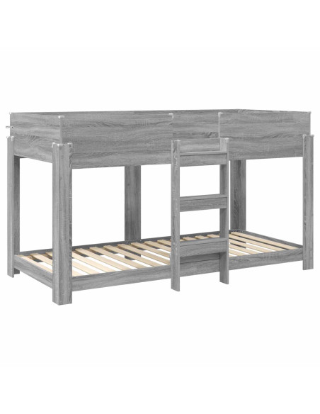 Letto a Castello per Bambini Grigio Sonoma 90 x 200 cm
