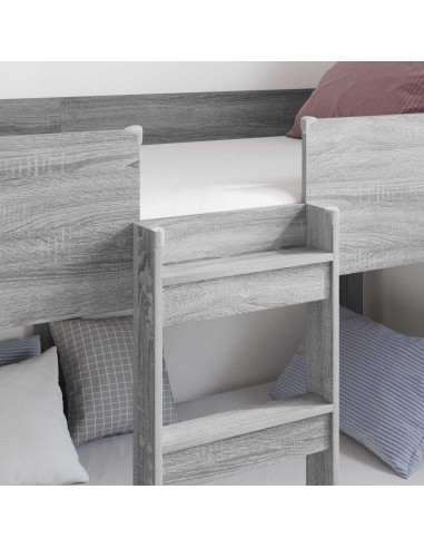 Letto a Castello per Bambini Grigio Sonoma 100 x 190 cm