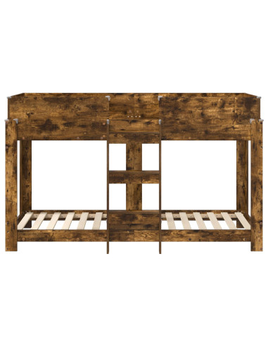 Letto a Castello per Bambini Rovere fumé 75 x 190 cm