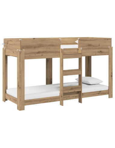 Letto a Castello per Bambini Rovere artigianale 75 x 190 cm