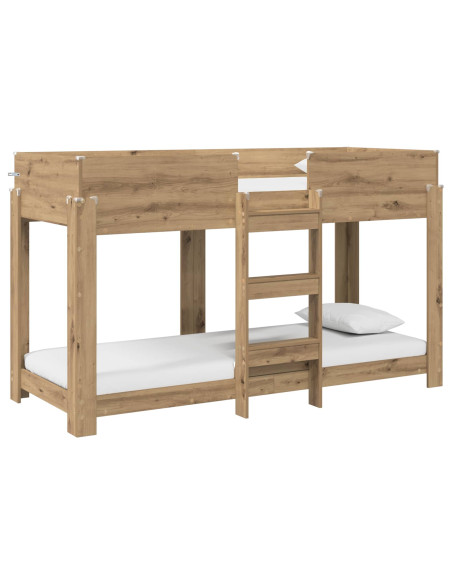 Letto a Castello per Bambini Rovere artigianale 75 x 190 cm