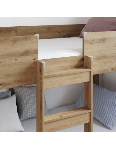Letto a Castello per Bambini Rovere artigianale 75 x 190 cm