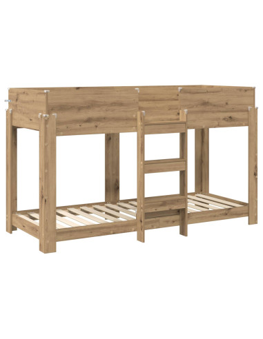 Letto a Castello per Bambini Rovere artigianale 75 x 190 cm