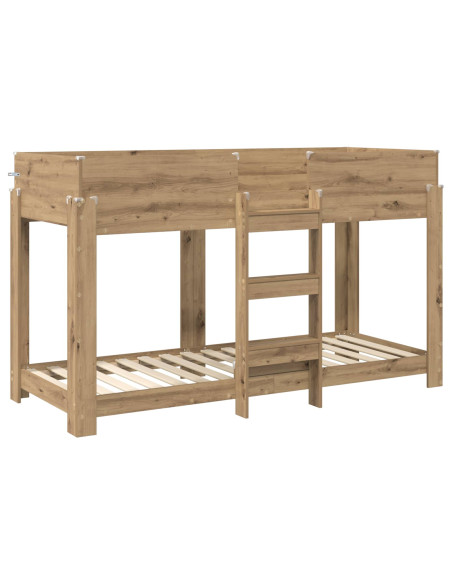 Letto a Castello per Bambini Rovere artigianale 75 x 190 cm