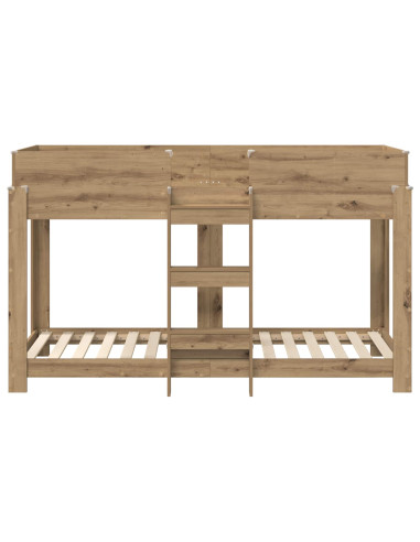 Letto a Castello per Bambini Rovere artigianale 75 x 190 cm