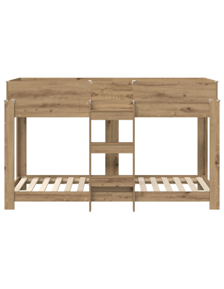 Letto a Castello per Bambini Rovere artigianale 75 x 190 cm