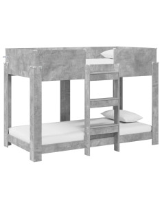 Letto a Castello per Bambini Grigio cemento 80 x 160 cm 2