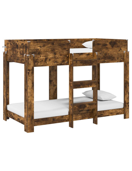 Letto a Castello per Bambini Rovere fumé 80 x 160 cm