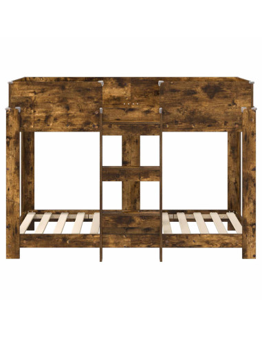 Letto a Castello per Bambini Rovere fumé 80 x 160 cm