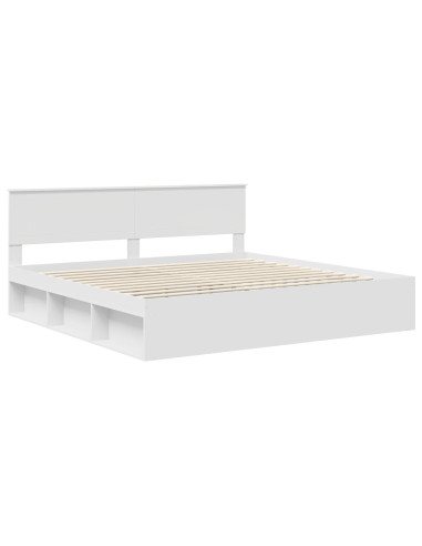 Struttura del letto Bianco 200 x 200 cm Pino massello