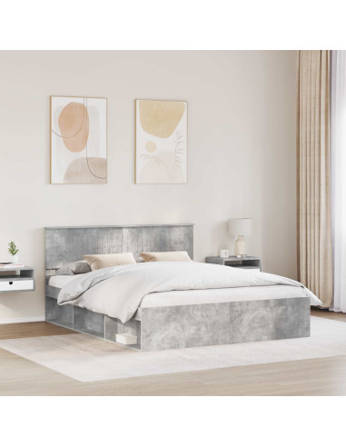 Struttura del letto Calcestruzzo 160 x 200 cm Pino massello