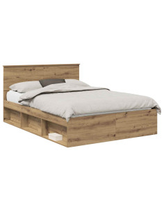 Struttura del letto Rovere Artigianale 140 x 190 cm 2