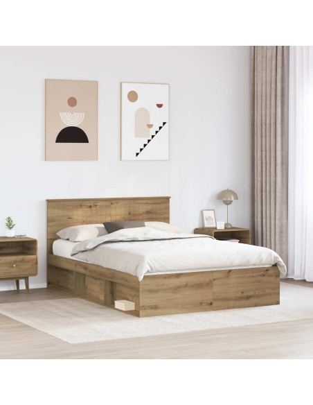 Struttura del letto Rovere Artigianale 140 x 190 cm