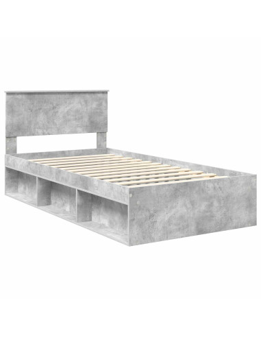 Struttura del letto Grigio Concretè 100 x 200 cm Pino massello