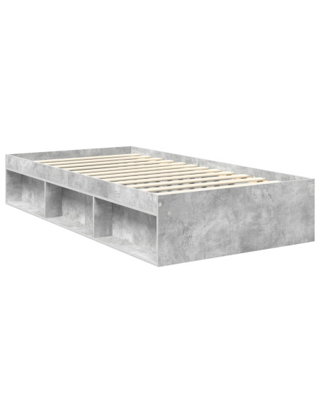 Struttura del letto Grigio Concretè 100 x 200 cm Pino massello