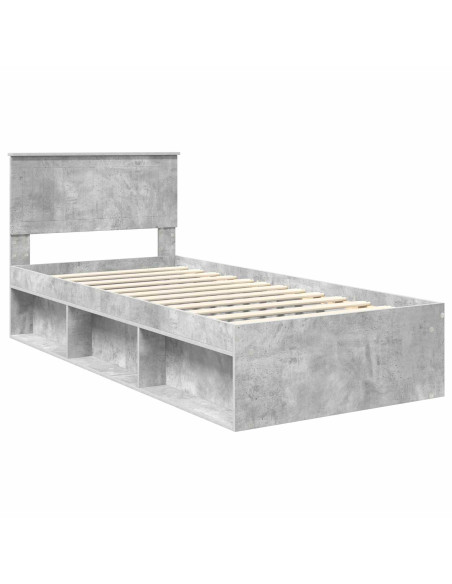 Struttura del letto Calcestruzzo 90 x 200 cm Pino massello
