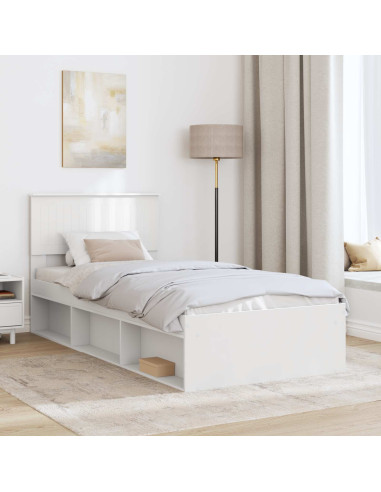 Struttura del letto Bianco 90 x 190 cm Pino massello