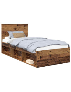 Struttura del letto Legno vecchio 90 x 190 cm Pino massello 2