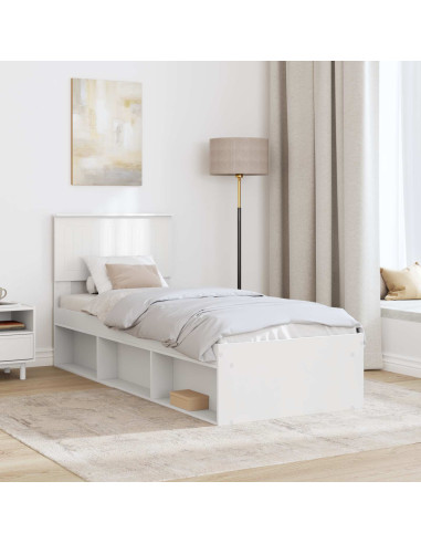 Struttura del letto Bianco 75 x 190 cm Pino massello