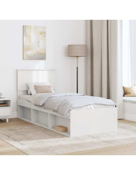 Struttura del letto Bianco 75 x 190 cm Pino massello