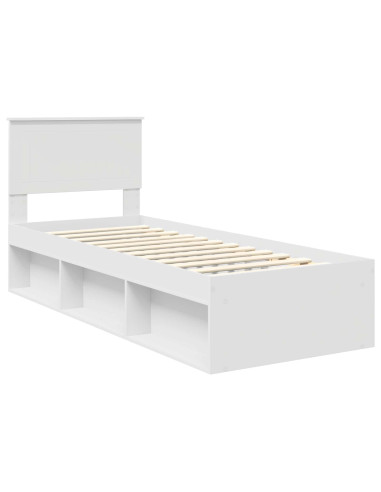 Struttura del letto Bianco 75 x 190 cm Pino massello
