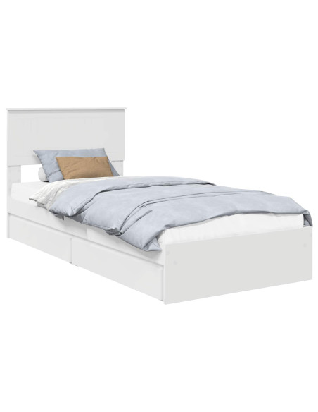 Letto con Contenitore Bianco 90 x 200 cm Legno multistrato