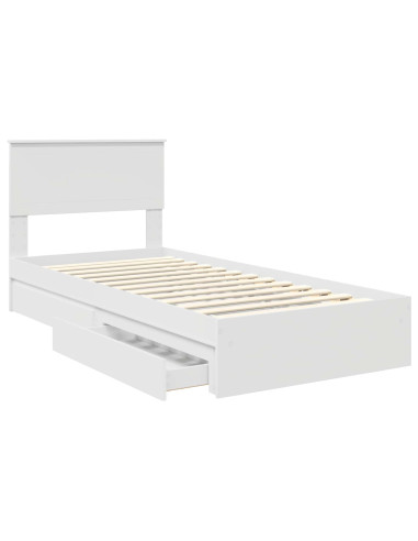 Letto con Contenitore Bianco 90 x 200 cm Legno multistrato