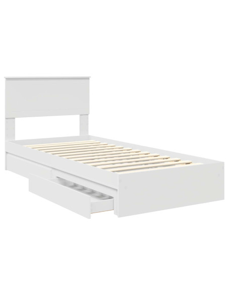 Letto con Contenitore Bianco 90 x 200 cm Legno multistrato
