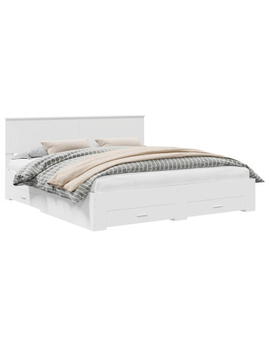 Struttura del letto Bianco 180 x 200 cm Legno multistrato
